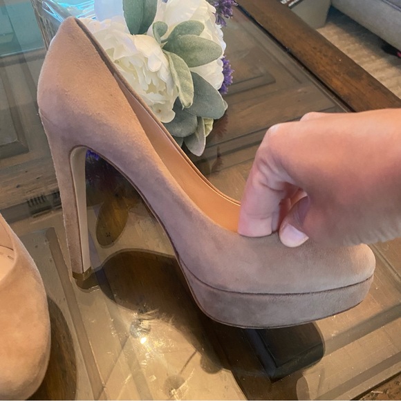 Miu Miu Tan Suede Heels - Picture 6 of 16